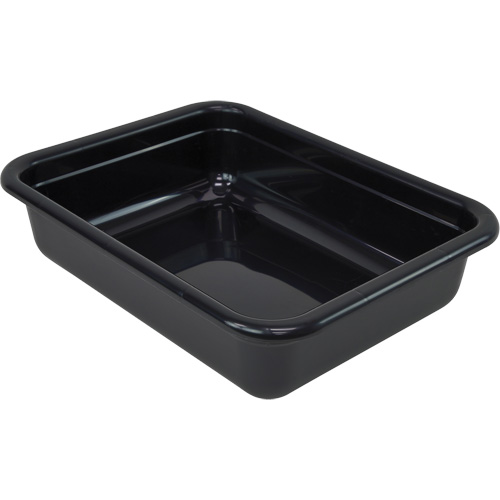 Bac d'entreposage tout usage &agrave; fond plat, 5" ha x 17" p x 22" lo, Plastique, Noir Southpoint Industrial Supply