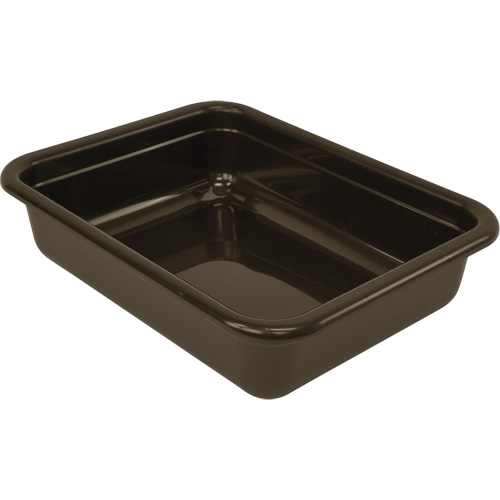 All-Purpose Flat-Bottom Storage Tub, 5" H x 17" D x 22" L, Plastic, Brown Southpoint Industrial Supply