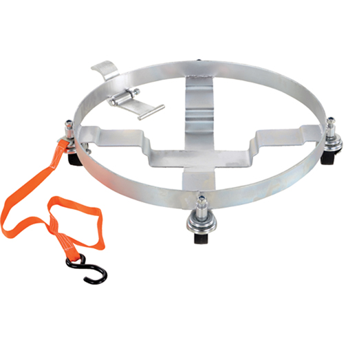 Chariots &agrave; inclinaison pour baril, Acier, Capacit&eacute;e 900 lb, Diam&egrave;tre 23-1/2", Roue en Caoutchouc rigide Southpoint Industrial Supply