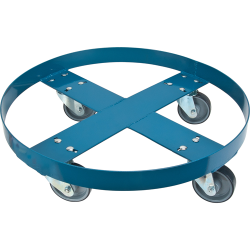 Drum Dolly, Steel, 1000 lbs. Capacity, 24" Diameter, Polyurethane Casters Southpoint Industrial Supply