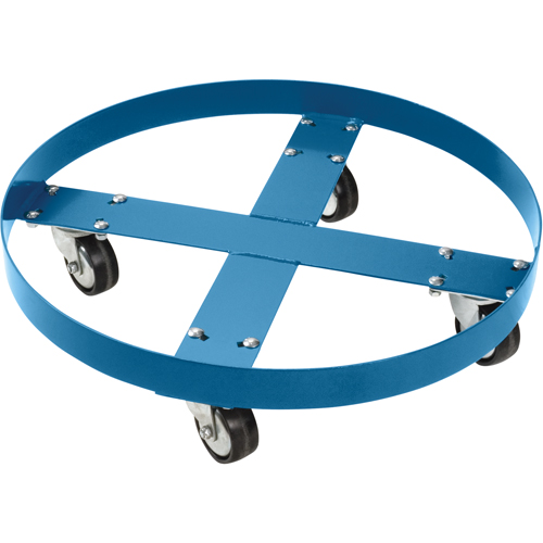 Drum Dolly, Steel, 750 lbs. Capacity, 24" Diameter, Polyolefin Casters Southpoint Industrial Supply