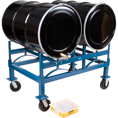 Ensembles de porte-barils & socle roulant empilables, 2 barils, Capacit&eacute; de 1600 lb, 46" la x 30" p x 21-1/2" h Southpoint Industrial Supply
