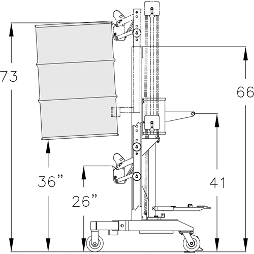 Ergonomic Drum Handler High Reach - DM-1100-HR, 30 - 85 US Gal. (25 - 70 Imperial Gal.) Southpoint Industrial Supply
