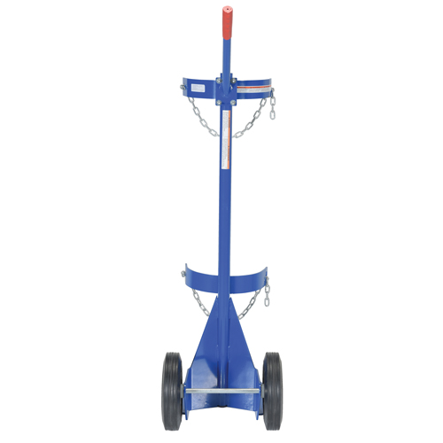 Gas Cylinder Cart, Rubber Wheels, 12" W x 15-1/2" L Base, 500 lbs. Southpoint Industrial Supply