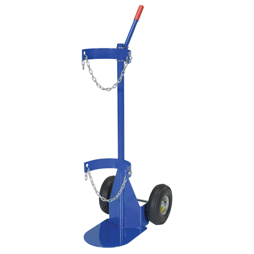 Chariot pour bouteille de gaz, Roues Pneumatique, Base de 12" la x 15-1/2" lo, 500 lb Southpoint Industrial Supply