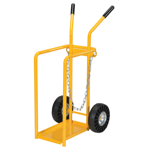 Chariot pour bouteille de gaz, Roues Caoutchouc moul&eacute;, Base de 9-13/16" la x 16" lo, 150 lb Southpoint Industrial Supply