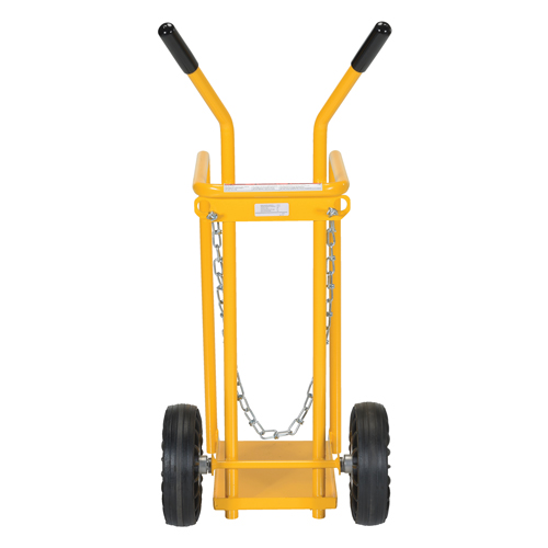 Chariot pour bouteille de gaz, Roues Caoutchouc moul&eacute;, Base de 9-13/16" la x 16" lo, 150 lb Southpoint Industrial Supply