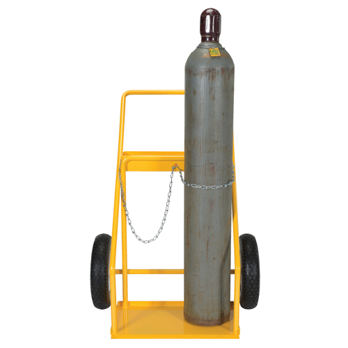 Gas Cylinder Cart, Rubber Wheels, 22" W x 14-1/8" L Base, 250 lbs. Southpoint Industrial Supply