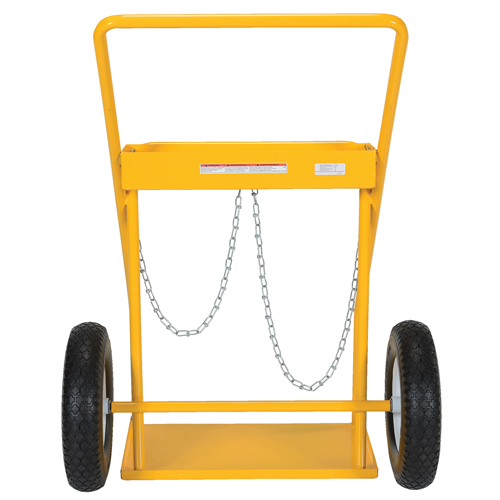 Gas Cylinder Cart, Rubber Wheels, 22" W x 14-1/8" L Base, 250 lbs. Southpoint Industrial Supply