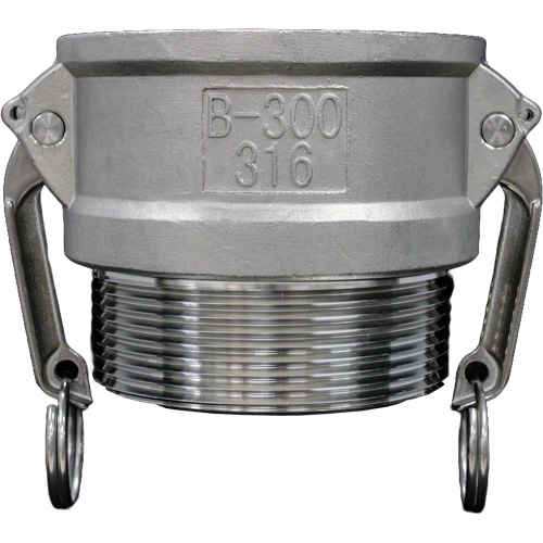 Accouplement &agrave; came et rainure, Acier inoxydable, Type B, 3/4", NPT m&acirc;le, 250 PSI Southpoint Industrial Supply