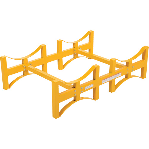 Porte-barils empilable en acier, 2 barils, Capacit&eacute; de 1600 lb, 45-1/2" la x 29-7/8" p x 12-3/4" h Southpoint Industrial Supply
