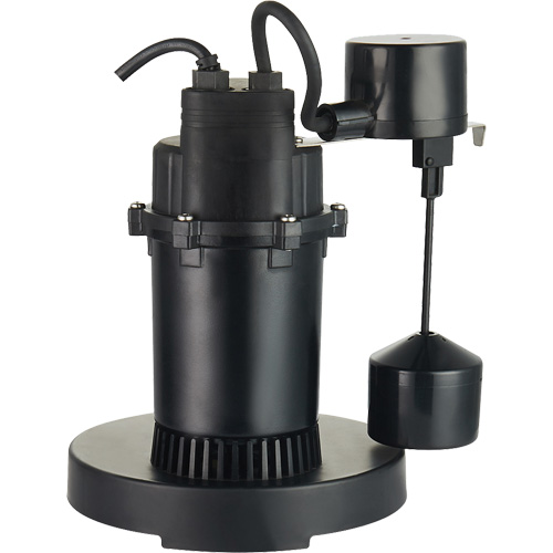 Thermoplastic Submersible Sump Pump, 2560 GPH, 115 V, 4.6 A, 1/3 HP Southpoint Industrial Supply