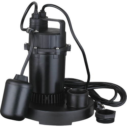 Pompe de puisard submersible thermoplastique, 2560 gal./h, 115 V, 4,6 A, 1/3 CV Southpoint Industrial Supply