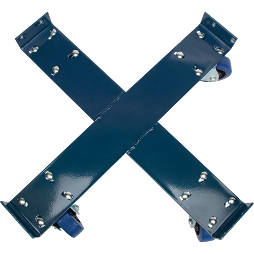 Chariot pour baril, Acier, Capacit&eacute;e 1400 lb, Diam&egrave;tre 24", Roue en &eacute;lastique bleu Southpoint Industrial Supply