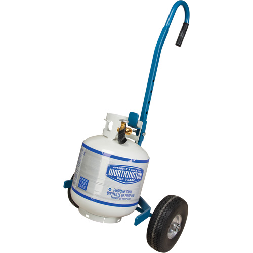 Cylinder Cart, Flat-Free Wheels, 15-1/2" W x 14-1/4" L Base, 600 lbs. Southpoint Industrial Supply