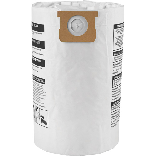 Sacs filtrants pour d&eacute;bris secs jetables de type G, 15 - 22 gal US Southpoint Industrial Supply
