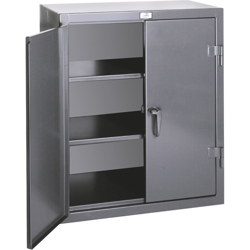 Armoires de rangement hauteur comptoir, Acier, 2 Tablettes, 36" h x 24" la x 20" P, Gris Southpoint Industrial Supply