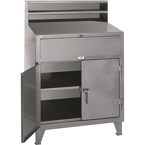 Pupitres d'atelier a/armoire, 36" la x 28" p x 54" h, Gris Southpoint Industrial Supply