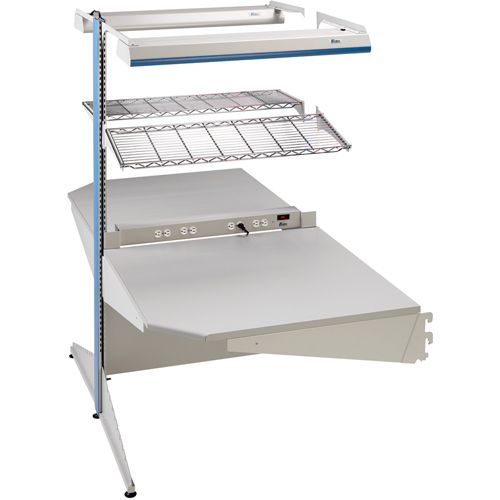 Arlink Preconfigured Workstation, 36" W x 56" D x 84" H, Double Sided Corner Add-On Southpoint Industrial Supply