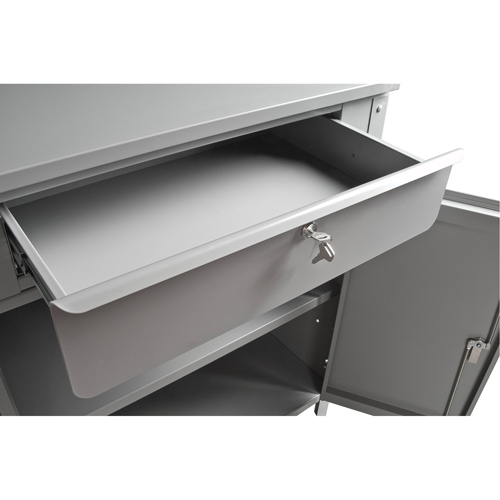 Pupitre d'atelier de style armoire, 34-1/2" la x 30" p x 53" h, Gris Southpoint Industrial Supply