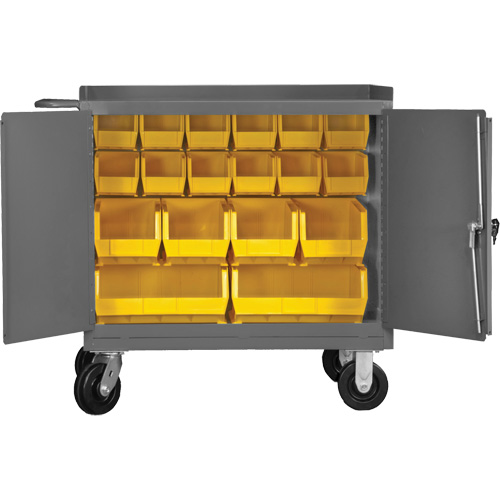 Armoire d'&eacute;tabli mobile avec bacs, Acier Surface Southpoint Industrial Supply