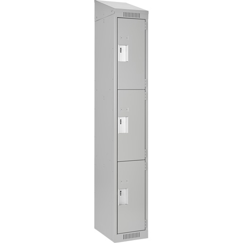 Casiers Clean Line, 3 niveaux, 12" x 18" x 78", Acier, Gris, Rivet (assembl&eacute;) Southpoint Industrial Supply