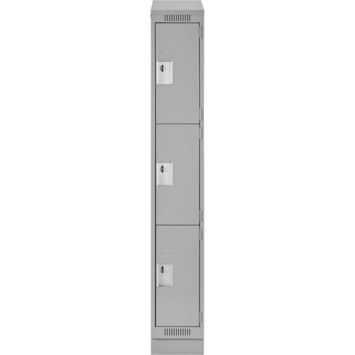 Casiers Clean Line, 3 niveaux, 12" x 18" x 82", Acier, Gris, Rivet (assembl&eacute;) Southpoint Industrial Supply