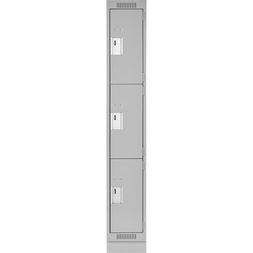 Casiers Clean Line, 3 niveaux, 12" x 18" x 76", Acier, Gris, Rivet (assembl&eacute;) Southpoint Industrial Supply
