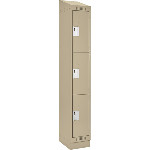 Casiers Clean Line, 3 niveaux, 12" x 18" x 82", Acier, Beige, Rivet (assembl&eacute;) Southpoint Industrial Supply