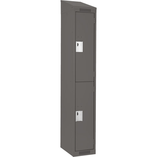 Casiers Clean Line, 2 niveaux, 12" x 18" x 78", Acier, Charbon, Rivet (assembl&eacute;) Southpoint Industrial Supply