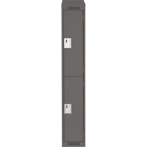 Casiers Clean Line, 2 niveaux, 12" x 18" x 78", Acier, Charbon, Rivet (assembl&eacute;) Southpoint Industrial Supply