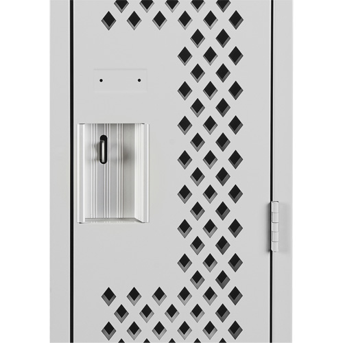 Clean Line Lockers, 12" x 15" x 72", Steel, Grey, Rivet (Assembled), Perforated Southpoint Industrial Supply