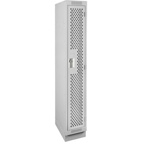 Clean Line Lockers, 12" x 18" x 76", Steel, Grey, Rivet (Assembled), Perforated Southpoint Industrial Supply
