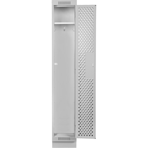Clean Line Lockers, 12" x 18" x 76", Steel, Grey, Rivet (Assembled), Perforated Southpoint Industrial Supply