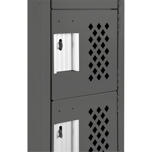 Assembled Lockerettes Clean Line Perforated Economy Lockers, 6 -tier, Bank of 3, 18" x 72" x 12", Steel Southpoint Industrial Supply