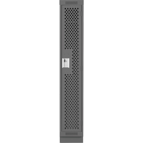 Clean Line Lockers, 12" x 18" x 76", Steel, Charcoal, Rivet (Assembled), Perforated Southpoint Industrial Supply