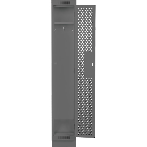 Clean Line Lockers, 12" x 18" x 76", Steel, Charcoal, Rivet (Assembled), Perforated Southpoint Industrial Supply