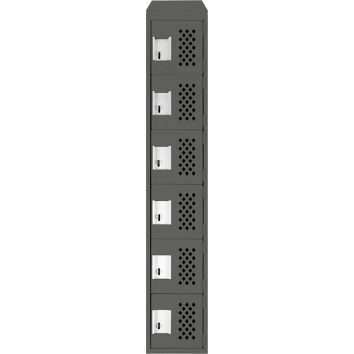 Clean-Line Perforated Lockerette, 6 -tier, 12" x 72" x 12", Steel Southpoint Industrial Supply