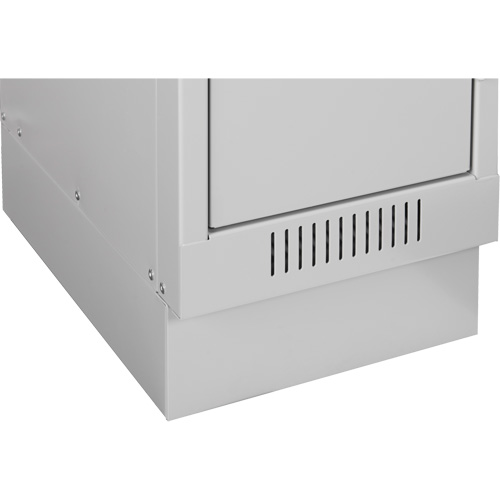 Clean Line Economy Lockers Recessed Base, 1 Banks, 4" H x 12" W x 18" D, Grey, Steel Southpoint Industrial Supply