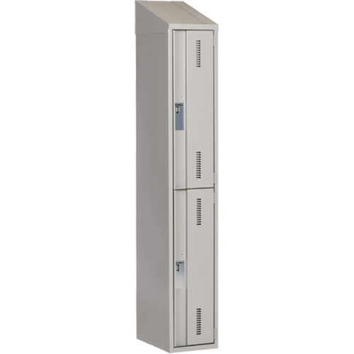 Casiers robustes Concorde, 2 niveaux, 12" x 18" x 78", Acier, Gris, Soud&eacute; (assembl&eacute;) Southpoint Industrial Supply
