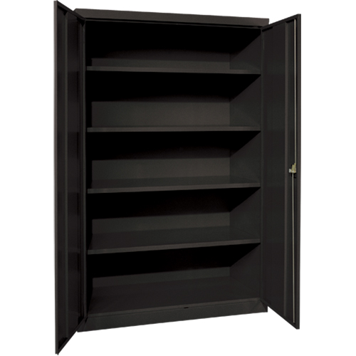 Armoires de rangement Hi-Boy profondes, Acier, 4 Tablettes, 72" h x 36" la x 24" P, Noir Southpoint Industrial Supply