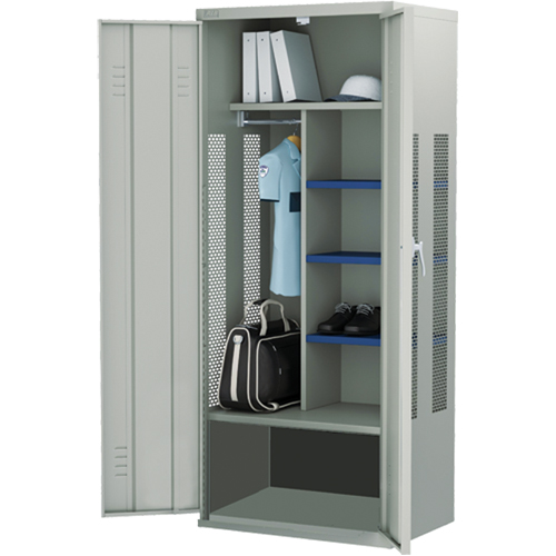 Gear Locker, Steel, 36" W x 24" D x 72" H, Grey Southpoint Industrial Supply