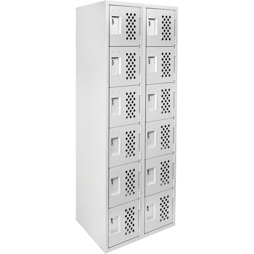 Clean Line Lockerettes, 6 -tier, Bank of 2, 18" x 72" x 12", Steel Southpoint Industrial Supply