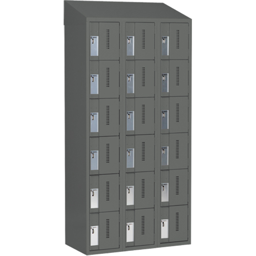 Casiers robustes Concorde, 6 niveaux, Bloc de 3, 36" x 18" x 78", Acier, Charbon, Soud&eacute; (assembl&eacute;) Southpoint Industrial Supply