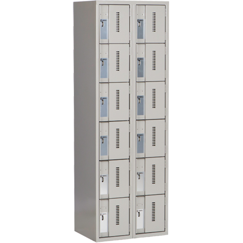 Casiers robustes Concorde, 6 niveaux, Bloc de 2, 24" x 18" x 72", Acier, Gris, Soud&eacute; (assembl&eacute;) Southpoint Industrial Supply