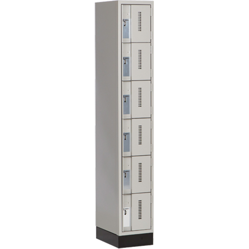 Concorde Heavy-Duty Lockers, 6 -tier, 12" x 18" x 76", Steel, Grey, Welded (Assembled) Southpoint Industrial Supply