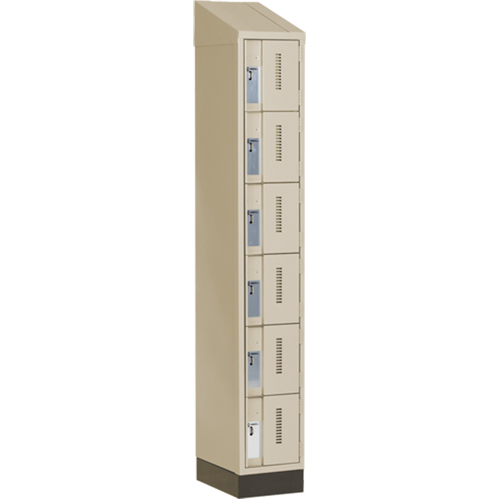 Casiers robustes Concorde, 6 niveaux, 12" x 18" x 82", Acier, Beige, Soud&eacute; (assembl&eacute;) Southpoint Industrial Supply