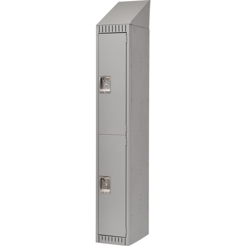 Casiers, 2 niveaux, 12" x 18" x 82", Acier, Gris, D&eacute;mont&eacute; Southpoint Industrial Supply