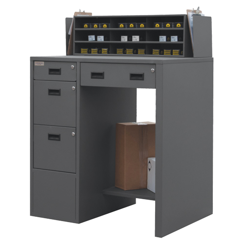 Shop Desk, 39" W x 29" D x 53" H, Grey Southpoint Industrial Supply