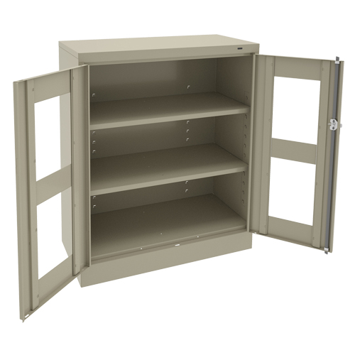 Armoire &agrave; hauteur de comptoir C-Thru, Acier, 2 Tablettes, 42" h x 36" la x 18" p Southpoint Industrial Supply